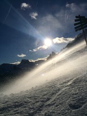 neve alzata dal vento