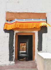 buddhist monastery entrance in Ladakh