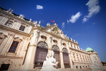 Fototapeta na wymiar Vienna Belvedere Palace. Filtered color.