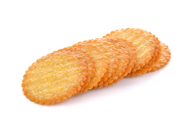 Cracker on white background