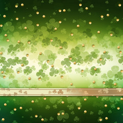 St. Patrick's Day greeting card  on the green background