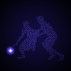 Fototapeta premium Abstract basketball player silhouette