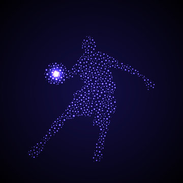 Abstract basketball player silhouette