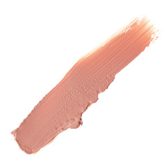 Nude color lipstick stroke on background