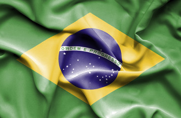 Brazil waving flag