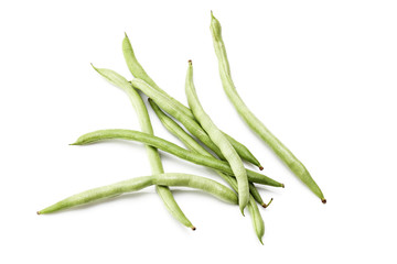 Yard-long beans group on background