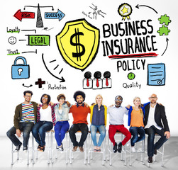 Multiethnic People Team Togetherness Risk Business Insurance