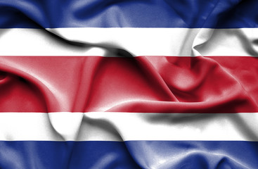 Costa Rica waving flag