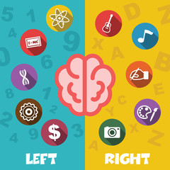 left and right brain