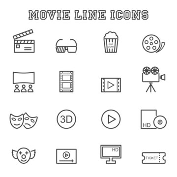 movie line icons