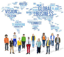 Global Business World Commercial Business People Concept