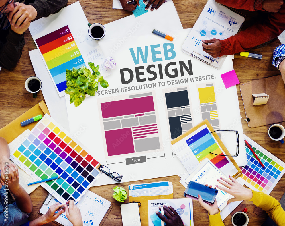 Poster web design network website ideas media information concept