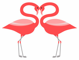 Couple pink flamingo