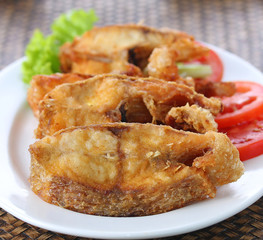 Fish dish - fried fish fillet with vegetables