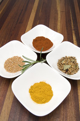 Colorful Spices for International Cooking