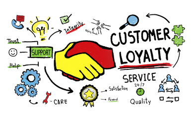 Customer Loyalty Service Support Care Trust Tools Concept