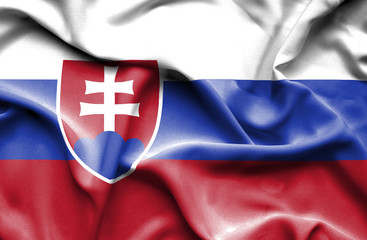 Slovakia waving flag