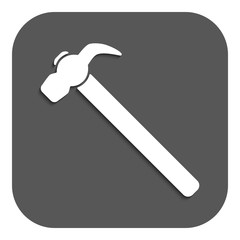 The hammer icon. Hammer symbol. Flat