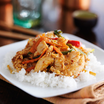 Thai Red Curry With Chicken And Rice