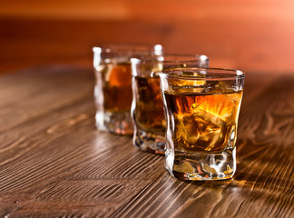 whiskey and natural ice