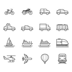 Transportation and Vehicles Icons
