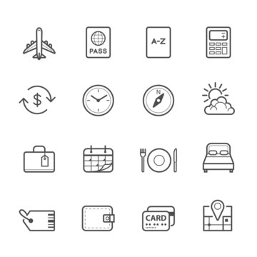 Travel Icons for application