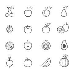 Fruits and Vegetables Icons