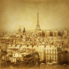 Obraz premium Old style photo of Eiffel Tower.Paris.