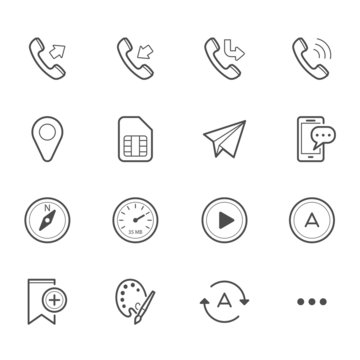 Simple Icons for Mobile Phone and Application