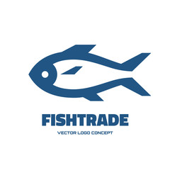 Fishtrade - vector logo concept illustration.