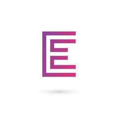 Letter E logo icon design template elements