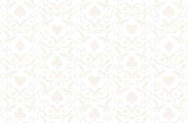 Luxury light poker background with card symbols