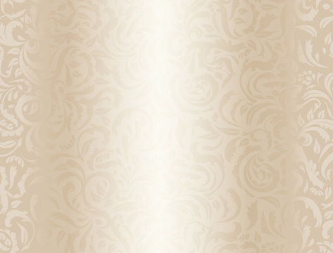 Luxury cream background with floral pattern