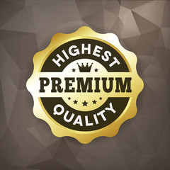 highest premium quality business gold label