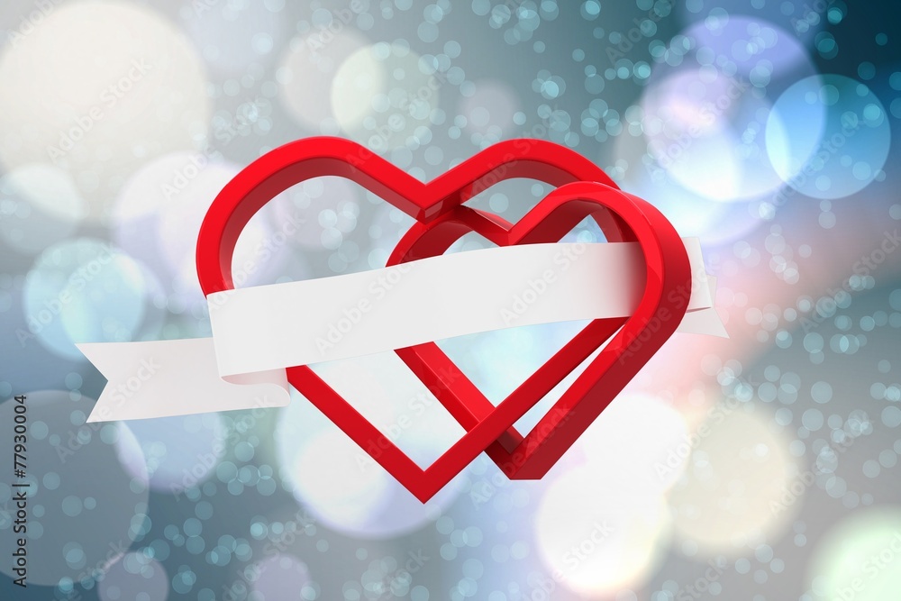 Poster Composite image of linking hearts
