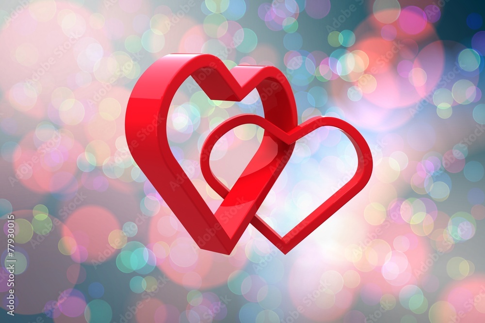 Poster composite image of linking hearts