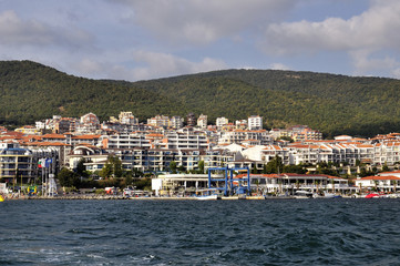 View of Saint Vlas's coast from Nessebar