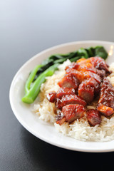 rice roasted red pork