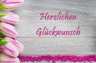 Herzlichen Glückwunsch, Tulpen