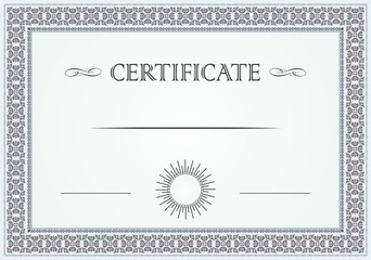 Certificate floral border