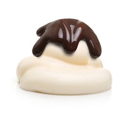 Cream with chocolate