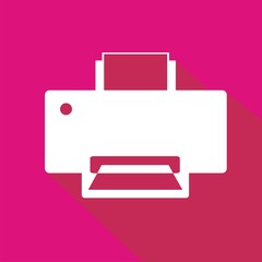 Icono impresora magenta sombra