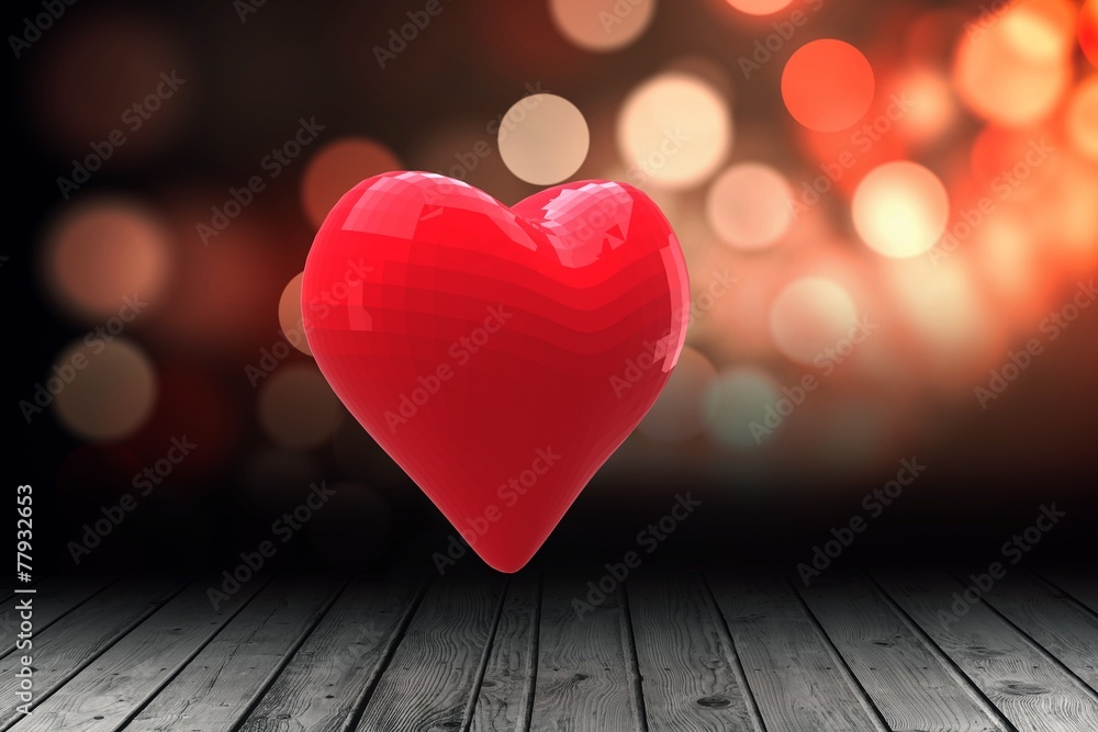 Poster composite image of red heart
