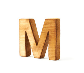 Capital block wooden letter isolated