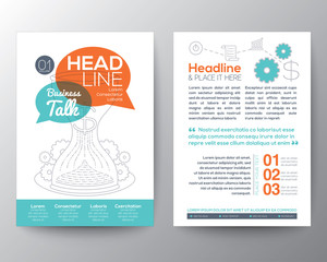 Obraz premium Brochure Flyer design Layout template with business concept