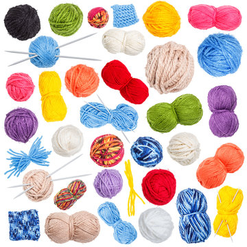 Collection of wool knitting