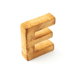 Capital block wooden letter isolated