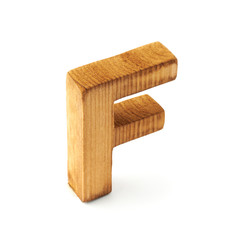 Capital block wooden letter isolated