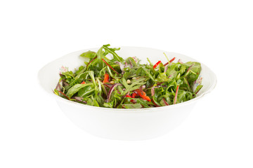 salad with arugula and red pepper