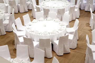 Beautifully organized event - served festive tables